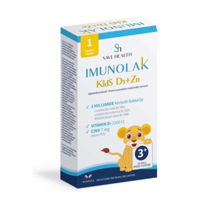 Imunolak Kids D3+Zn 30 kapsula