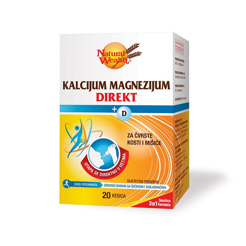 Natural Wealth Kalcijum Magnezijum + Vitamin D Direkt 20 kesica