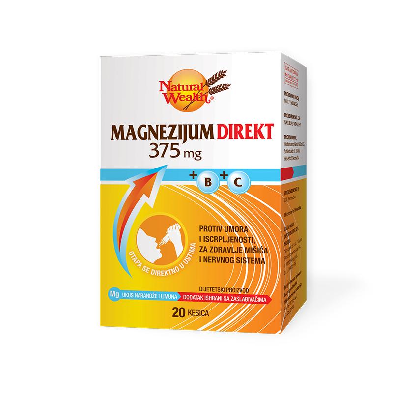 Natural Wealth Magnezijum Direkt 375mg 20 kesica