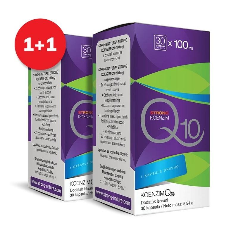 Strong Nature Koenzim Q10 100mg 30 kapsula 1+1 gratis
