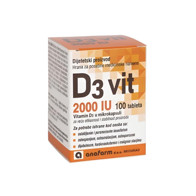 Vitamin D3 2000 IU 30 kapsula